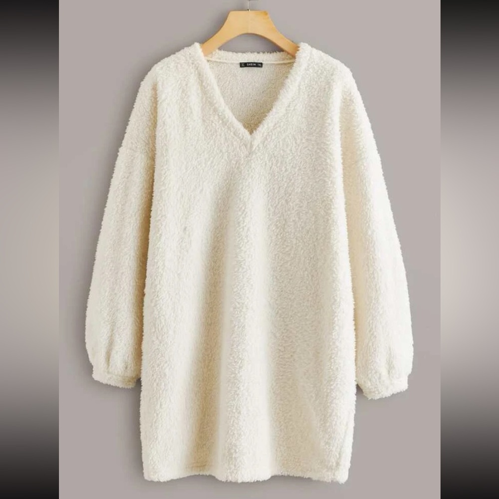 Plus Size super soft fuzzy sweater dress